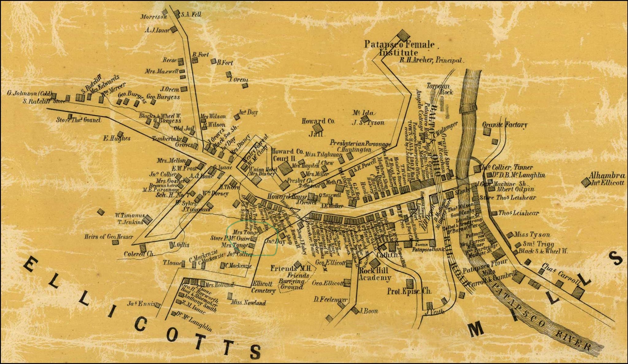 Howard County Md Plat Map Patapsco Heritage Greenway | Martenets Map Of Howard County, Maryland -  Patapsco Heritage Greenway