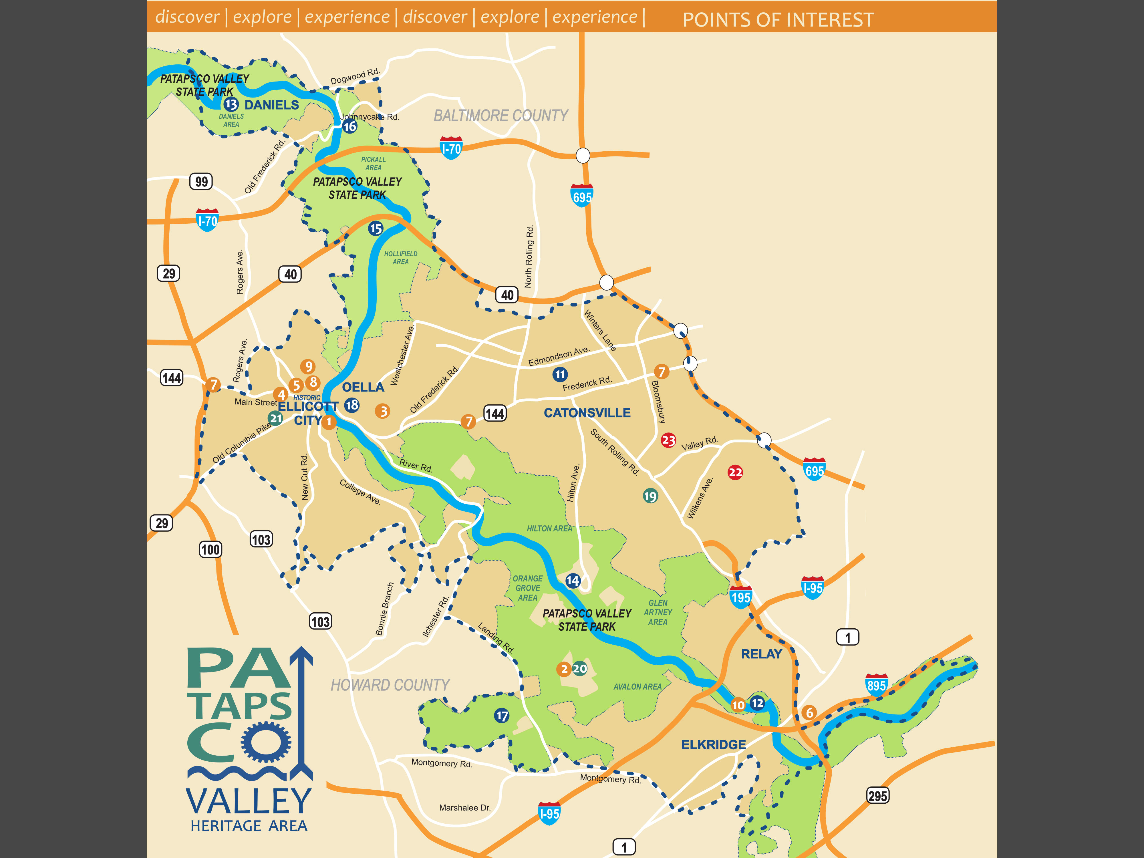 Patapsco Heritage Greenway | MapSizeEdit - Patapsco Heritage Greenway